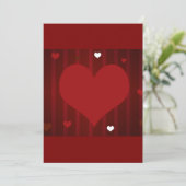 Romantisch Rood en Wit Love Me Heart Valentijn Save The Date (Staand voorkant)