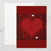 Romantisch Rood en Wit Love Me Heart Valentijn Save The Date (Voorkant / Achterkant)