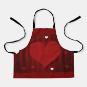 Romantisch Rood en Wit Love Me Heart Valentijn Schort (Voorkant)