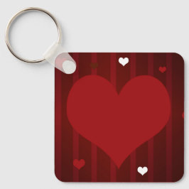 Romantisch Rood en Wit Love Me Heart Valentijn Sleutelhanger