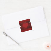 Romantisch Rood en Wit Love Me Heart Valentijn Vierkante Sticker (Envelop)