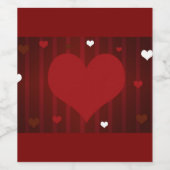 Romantisch Rood en Wit Love Me Heart Valentijn Wijn Etiket (Enkel label)