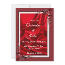 Romantisch rood en wit Save the Date - Valentijn's