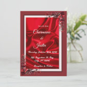 Romantisch rood en wit Save the Date - Valentijn's Kaart (Staand voorkant)