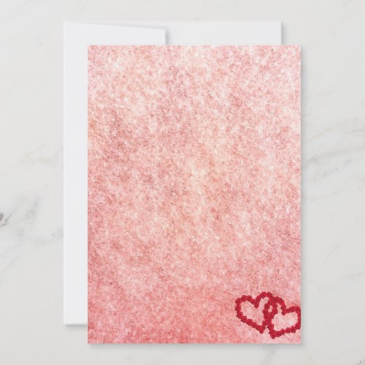 Romantisch rood en wit Save the Date - Valentijn's Kaart (Achterkant)