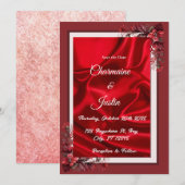 Romantisch rood en wit Save the Date - Valentijn's Kaart (Voorkant / Achterkant)
