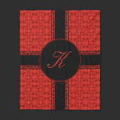 Romantisch rood en zwart personaliseren fleece deken