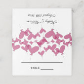 Romantisch rood hart ballon thema aangepaste bruil plaatskaartje (Buitenkant ongevouwen)