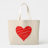 Romantisch rood hart grote tote bag (Achterkant)