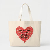 Romantisch rood hart grote tote bag (Voorkant)