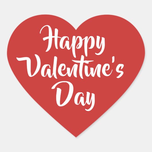 Romantisch rood hart sticker (Voorkant)
