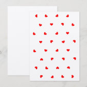Romantisch rood harten blanco Wenskaart (Voorkant / Achterkant)