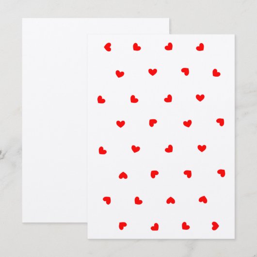 Romantisch rood harten blanco Wenskaart (Voorkant / Achterkant)