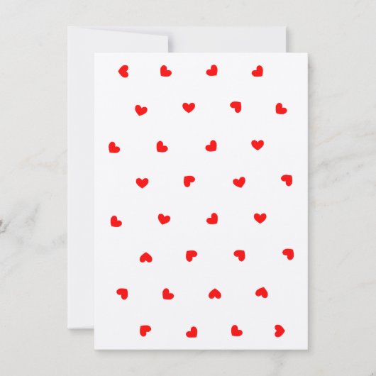 Romantisch rood harten blanco Wenskaart (Voorkant)