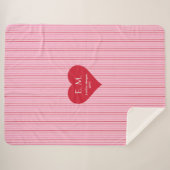 Romantisch rood harten cadeau voor vrouw deken (Voorkant (horizontaal))