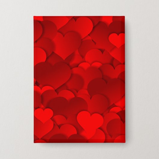 Romantisch Rood Hartjes Textuurpatroon-19909 Button (Voorkant)