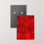 Romantisch Rood Hartjes Textuurpatroon-19909 Button (Voorkant / Achterkant)