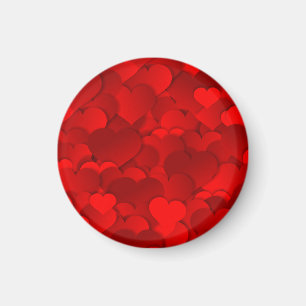 Romantisch Rood Hartjes Textuurpatroon Magneet