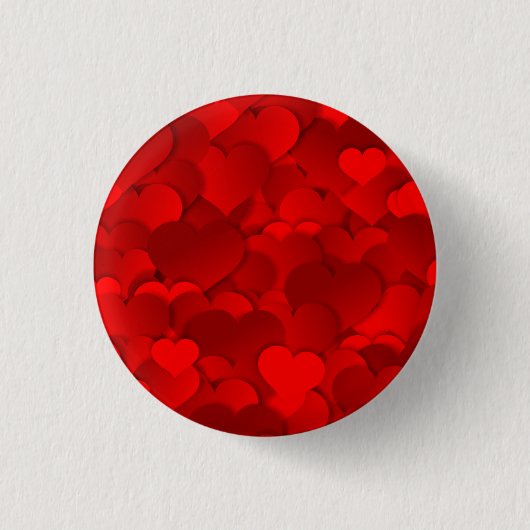 Romantisch Rood Hartjes Textuurpatroon Ronde Button 3,2 Cm (Voorkant)