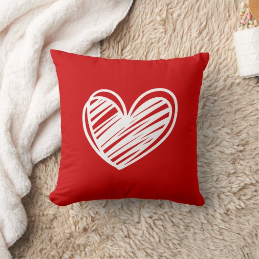 Romantisch rood hartkussen – jubileumcadeau kussen (Deken)
