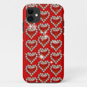 Romantisch rood hartpatroon Case-Mate iPhone case (Achterkant)