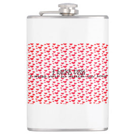 Romantisch rood hartvormig patroon heupfles