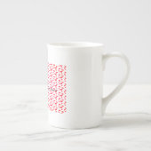 Romantisch rood hartvormig patroon porselein kop (Rechts)