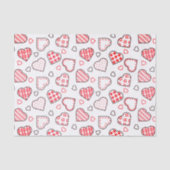 Romantisch rood liefde hart patroon | FEESTDAGEN Tissuepapier (Voorkant)