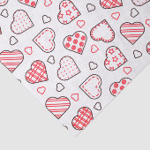 Romantisch rood liefde hart patroon | FEESTDAGEN Tissuepapier (Detail)