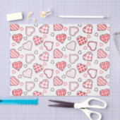 Romantisch rood liefde hart patroon | FEESTDAGEN Tissuepapier (Craft)