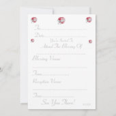 romantisch rood liefde hart witte boog zegen kaart (Achterkant)