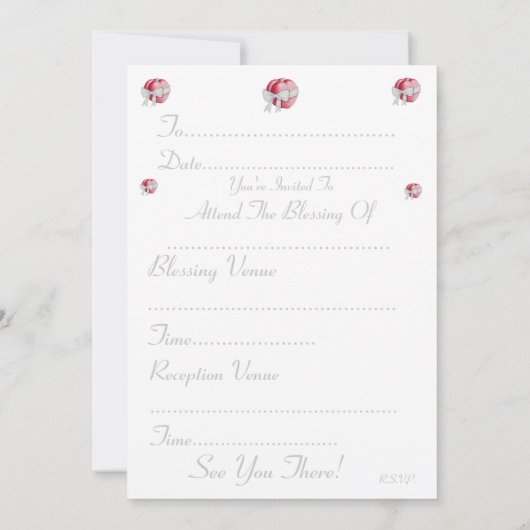 romantisch rood liefde hart witte boog zegen kaart (Achterkant)