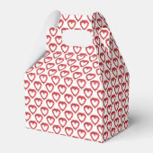 Romantisch rood liefdeshartritme bedankdoosjes (Achterkant)
