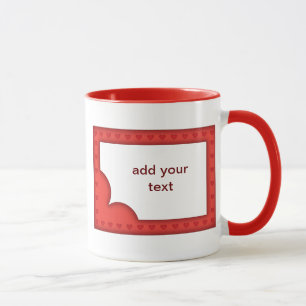 Romantisch rood lijst met hart mok