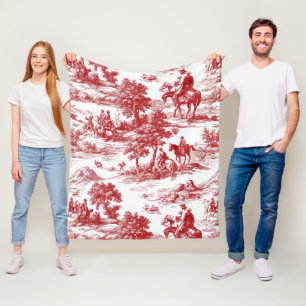 Romantisch rood pastorale toile natuurpatroon fleece deken