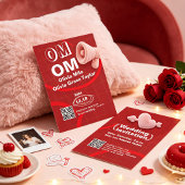 romantisch rood pluizig 3D hart bruiloft Kaart