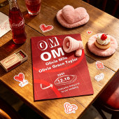 romantisch rood pluizig 3D hart bruiloft Kaart