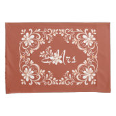 Romantisch rood roest shabby chic Mr & Mrs koppel  Kussensloop (Voorkant-Rechts)