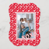Romantisch Rood Roze Harten XOXO Foto Valentijn Ka Kaart (Voorkant / Achterkant)