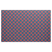 Romantisch rood rozen patroon op blauwe aangepaste stof (Yard (91,4 cm))