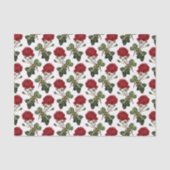 Romantisch rood rozen patroon tissuepapier (Voorkant)