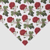 Romantisch rood rozen patroon tissuepapier (Detail)