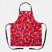 Romantisch rood rozenblaadjes patroon cadeau schor schort (Voorkant)