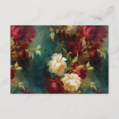 Romantisch Rood Wit Bloemen Bruiloft RSVP Informatiekaartje (Achterkant)