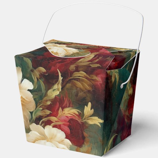 Romantisch Rood Wit Bloemen Vrijgezellenfeest Brui Bedankdoosjes (Voorkant)