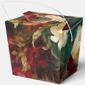 Romantisch Rood Wit Bloemen Vrijgezellenfeest Brui Bedankdoosjes (Achterkant)