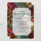 Romantisch Rood Wit Bloemen Vrijgezellenfeest Kaart (Voorkant / Achterkant)