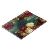 Romantisch Rood Wit Groen Bloemen Notitieboek (Linkerzijde)