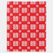 Romantisch Rood XOXO Liefde Faalt Nooit Valentijns Fleece Deken (Voorkant)