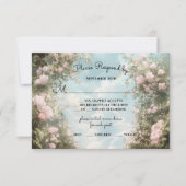 Romantisch roos archway verhalenboek bruiloft RSVP Kaart (Voorkant)